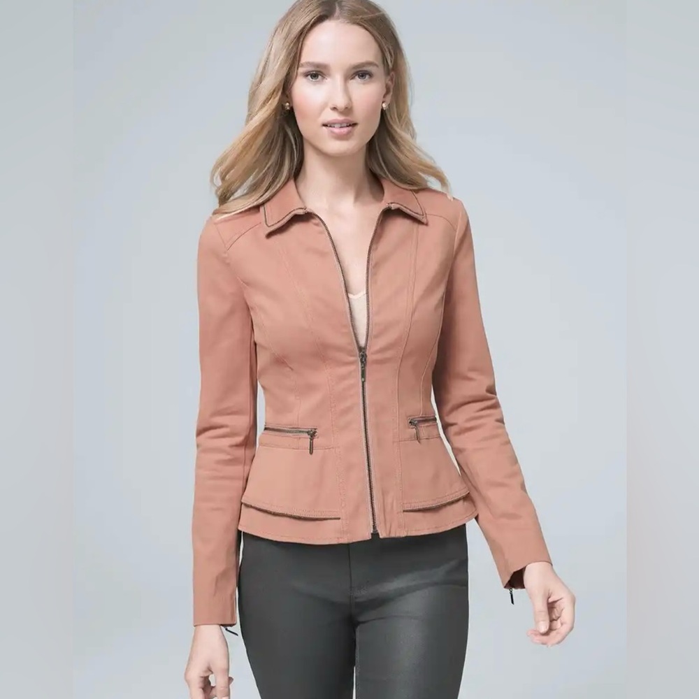 White House Black Market Flirty Moleskin Jacket